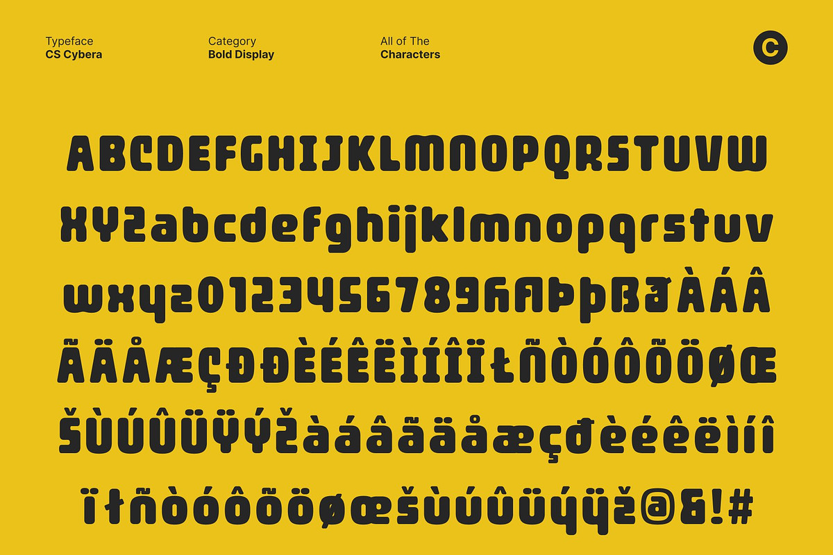 CS Cybera – Bold Display Font, a Sans Serif Font by Craft Supply Co. (Photo 8 of 8)