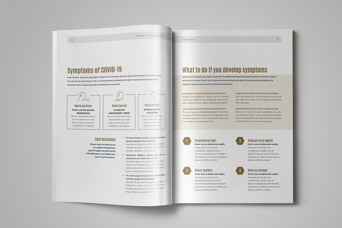 COVID-19 Company Policy, a Brochure Template by StockInDesign (Photo 4 of 10)