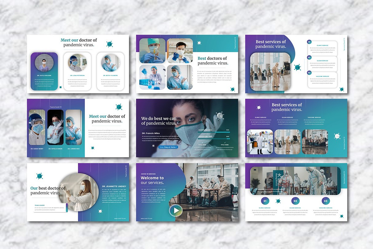 Covid-19 Virus  - Medical PowerPoint, a Presentation Template by Dhabee (Photo 7 of 13)