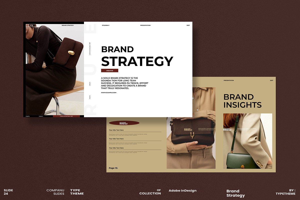Brand Strategy Presentation Template, a Presentation Template by Aura Agency (Photo 1 of 9)