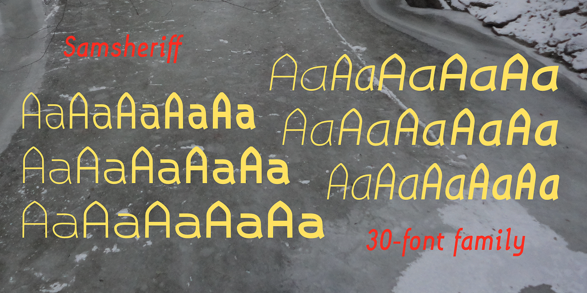 Samsheriff, a Sans Serif Font by Ingrimayne Type (Photo 2 of 7)