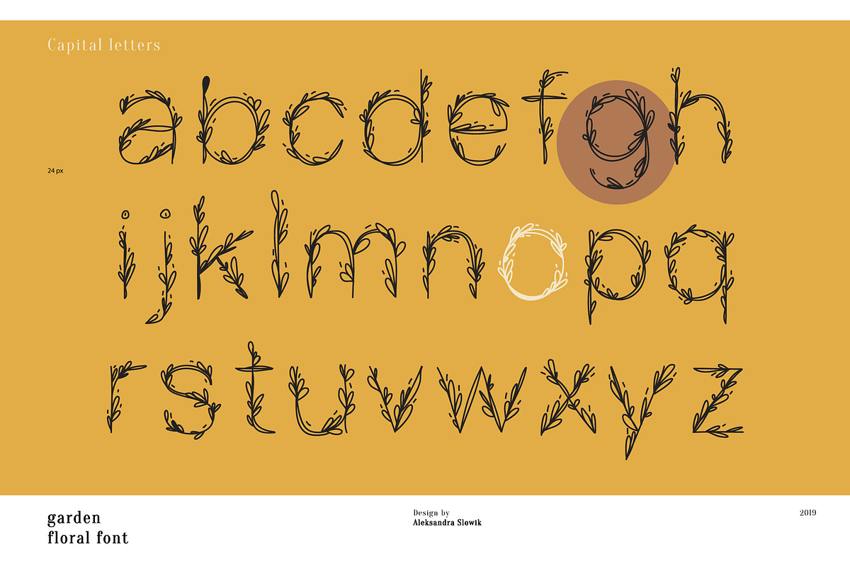 Garden|floral romantic font preview 5