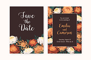 Floral wedding invitation cards set, a Decorative Illustration by Good Studio (Thumbnail 2 of 4)