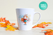 12oz Latte Mug Mockup - 1 Sided, a Cups & Container Mockup by Simply Mockups (Thumbnail 2 of 2)