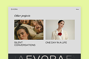 EVORA Artist's Website | Framer, a Landing Page Template by bujadesign.com (Thumbnail 3 of 4)