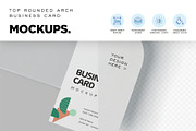 Arched Shape Business Card Mockups, an Advertising Mockup by megostudi0 (Thumbnail 6 of 6)