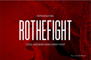 Rothefight branding sans serif font, a Sans Serif Font by suhadidesign