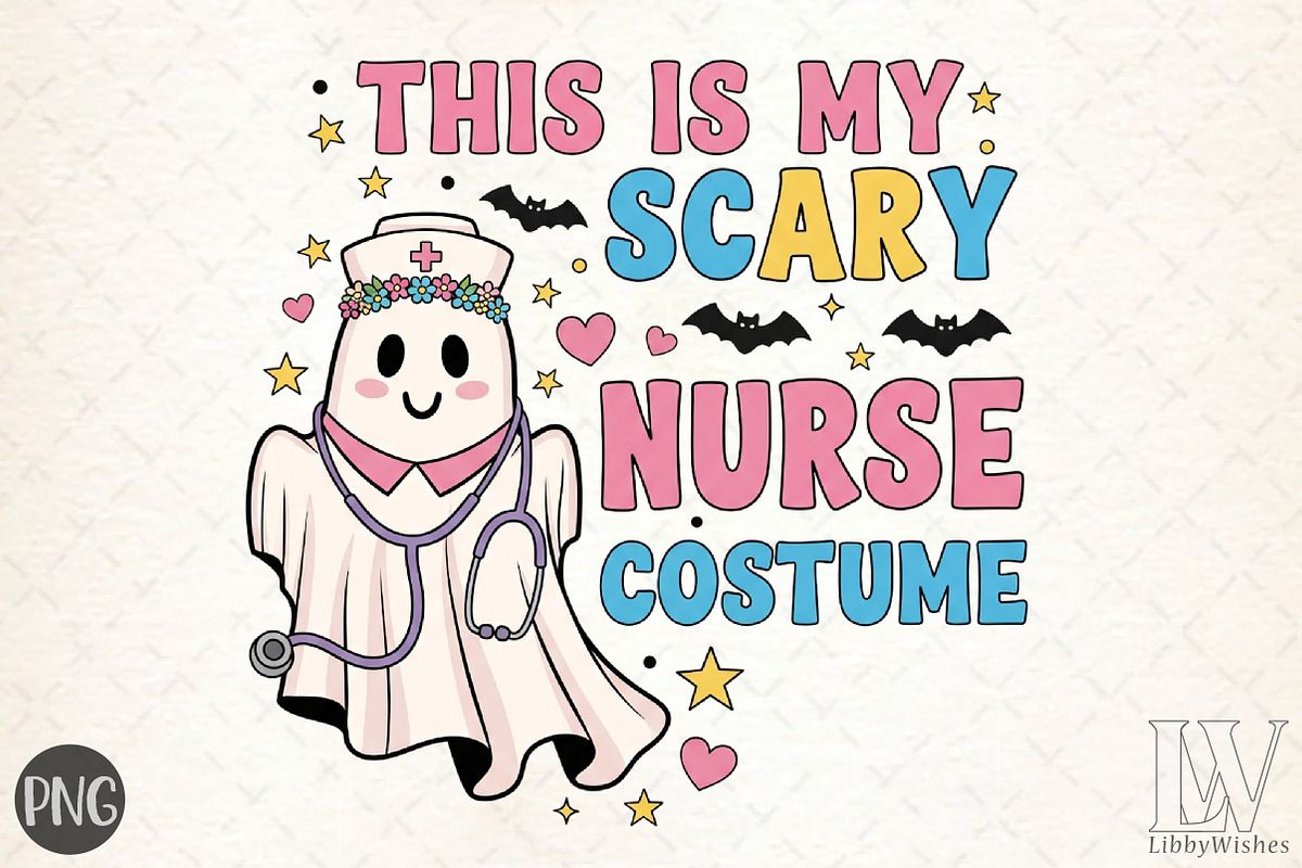 This is My Scary Nurse Costume PNG, an Illustration by Libby Wishes (Photo 1 of 6)