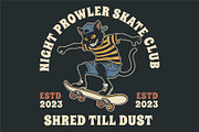 Night Prowler Skate Club Logo, a Decorative Illustration by Izdihaar_Studio (Thumbnail 1 of 3)