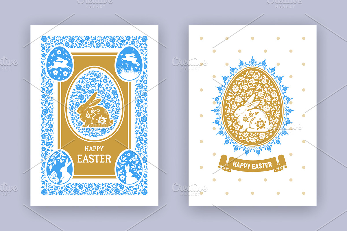 Easter Greeting Cards Templates, a Card Template by Vector beauty (Photo 2 of 4)