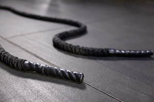 Battle Rope on Gym Floor