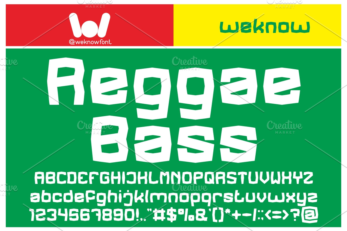 Reggae bass font, a Font by weknow (Photo 1 of 5)