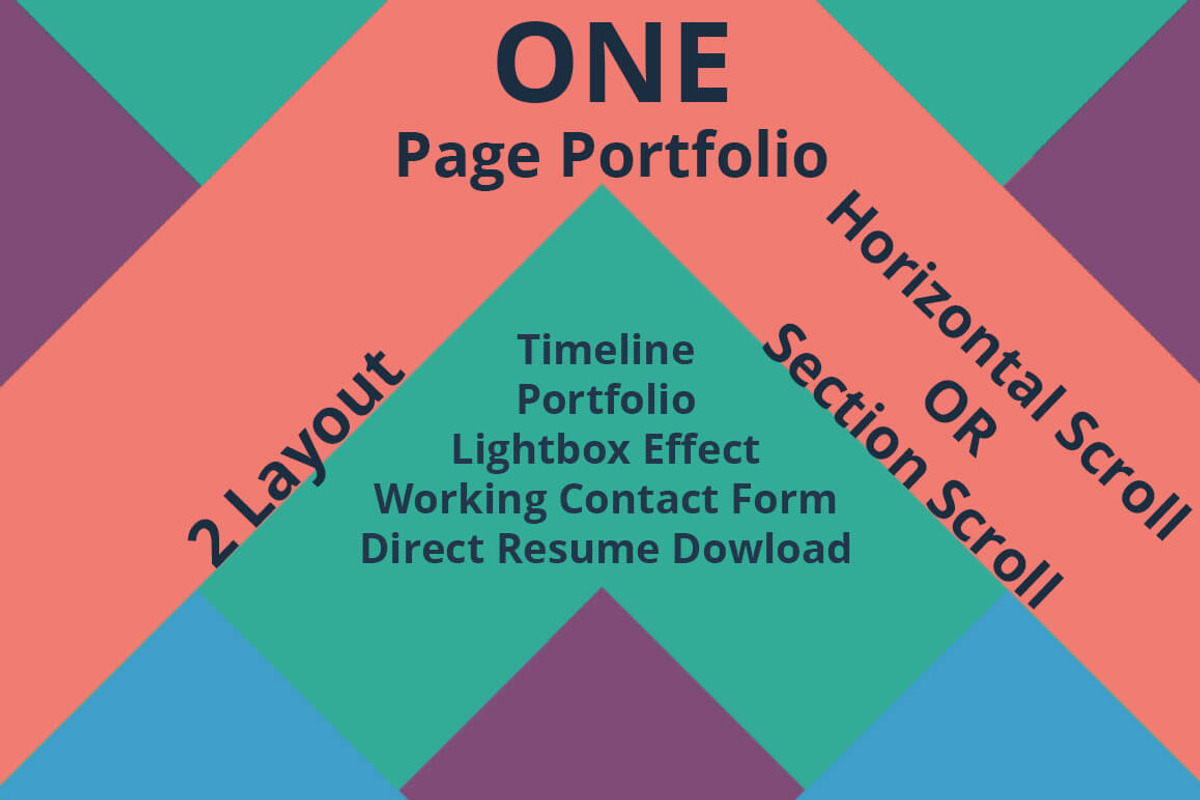 one page portfolio, a Bootstrap Template by 7-sky