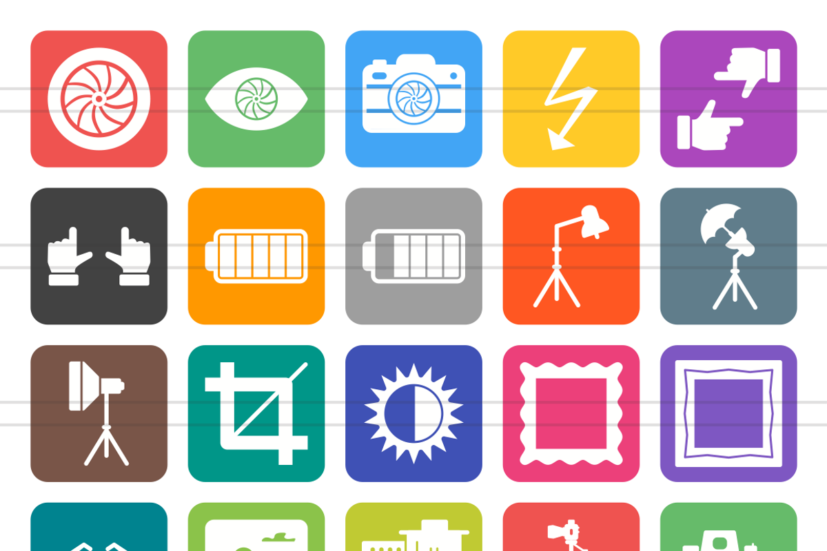 50 Photography Round Corner Icons preview 5