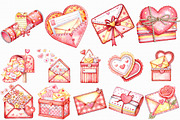Valentine's Mail Clipart, an Illustration by Libby Wishes (Thumbnail 2 of 7)