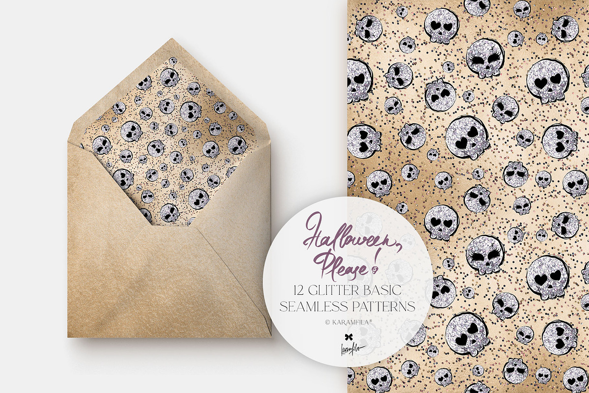 Kawaii Halloween Seamless Patterns, a Pattern Graphic by KaramfilaS (Photo 29 of 32)