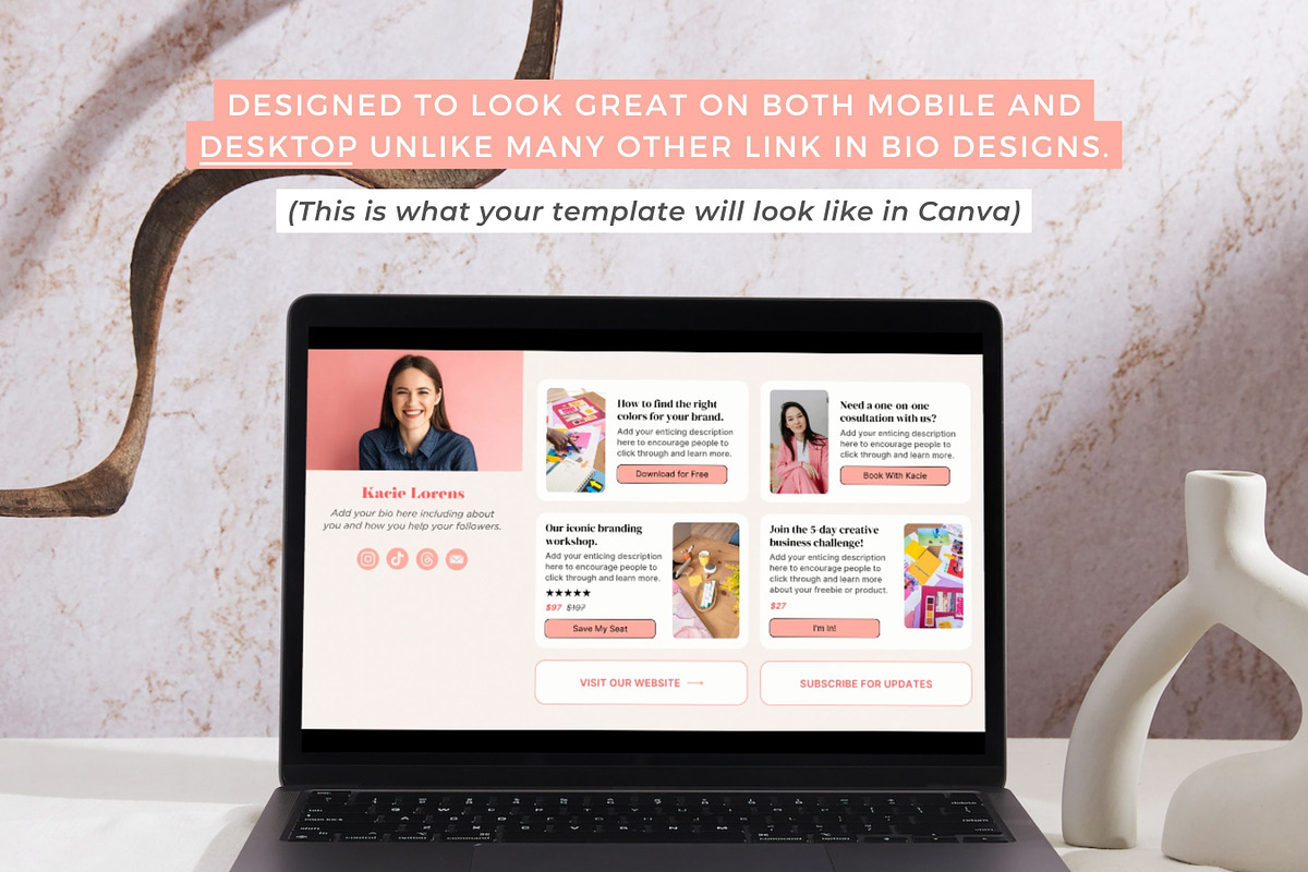 Stan Link In Bio Canva Template, a Landing Page Template by Ciera Design Templates (Photo 6 of 9)