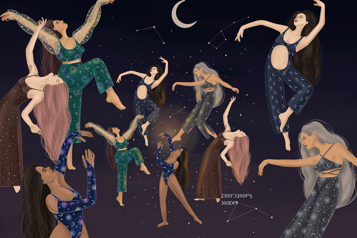 LUNALOGIA. Cosmic goddesses, a Person Illustration by Chikovnaya (Photo 4 of 14)