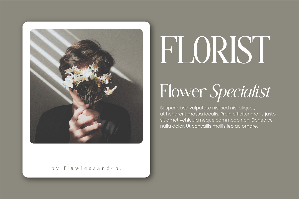 Flawsome Regular Italic, a Sans Serif Font by Flawless And Co (Photo 7 of 10)
