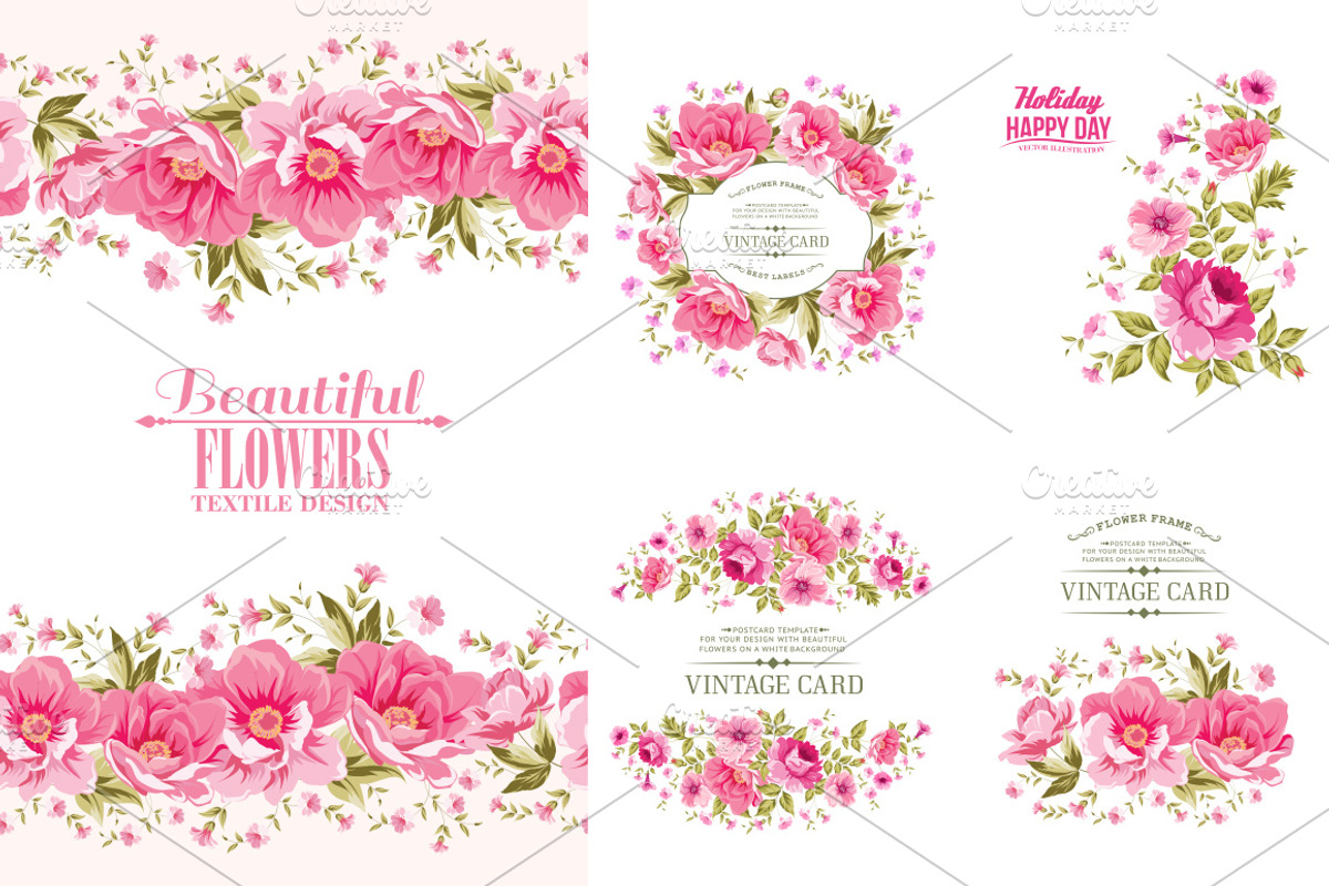 Amasing Floral Frames Set, a Card Template by Kotkoa (Photo 2 of 3)