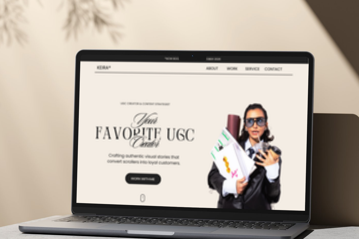 Canva Website Template UGC Creator, a Marketing Template by AtelierDuVow (Photo 1 of 10)