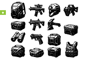 Tactical Gear Military Set, an Object Graphic by RT Studio (Thumbnail 1 of 4)