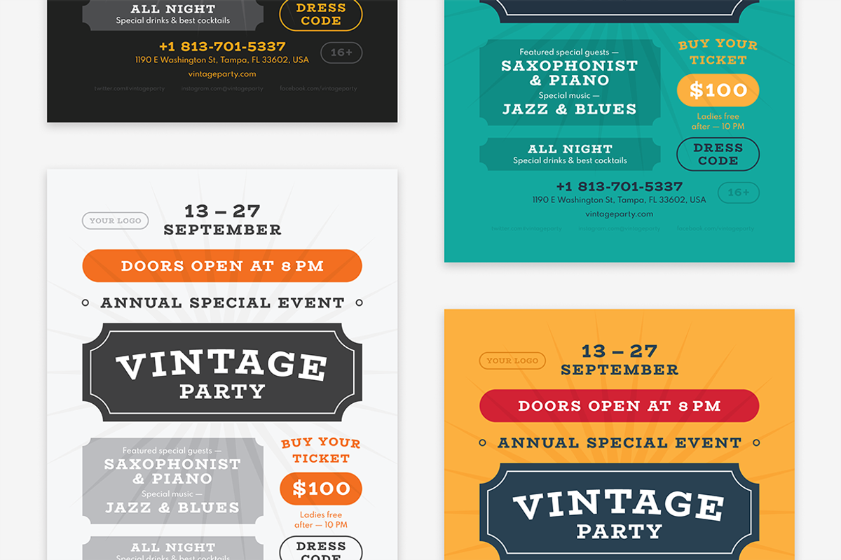 Vintage Party Poster Template, a Flyer Template by Danil Polshin (Photo 5 of 7)