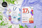 Editable 17th Birthday Invitation, an Invitation Template by Snapybiz (Thumbnail 3 of 10)