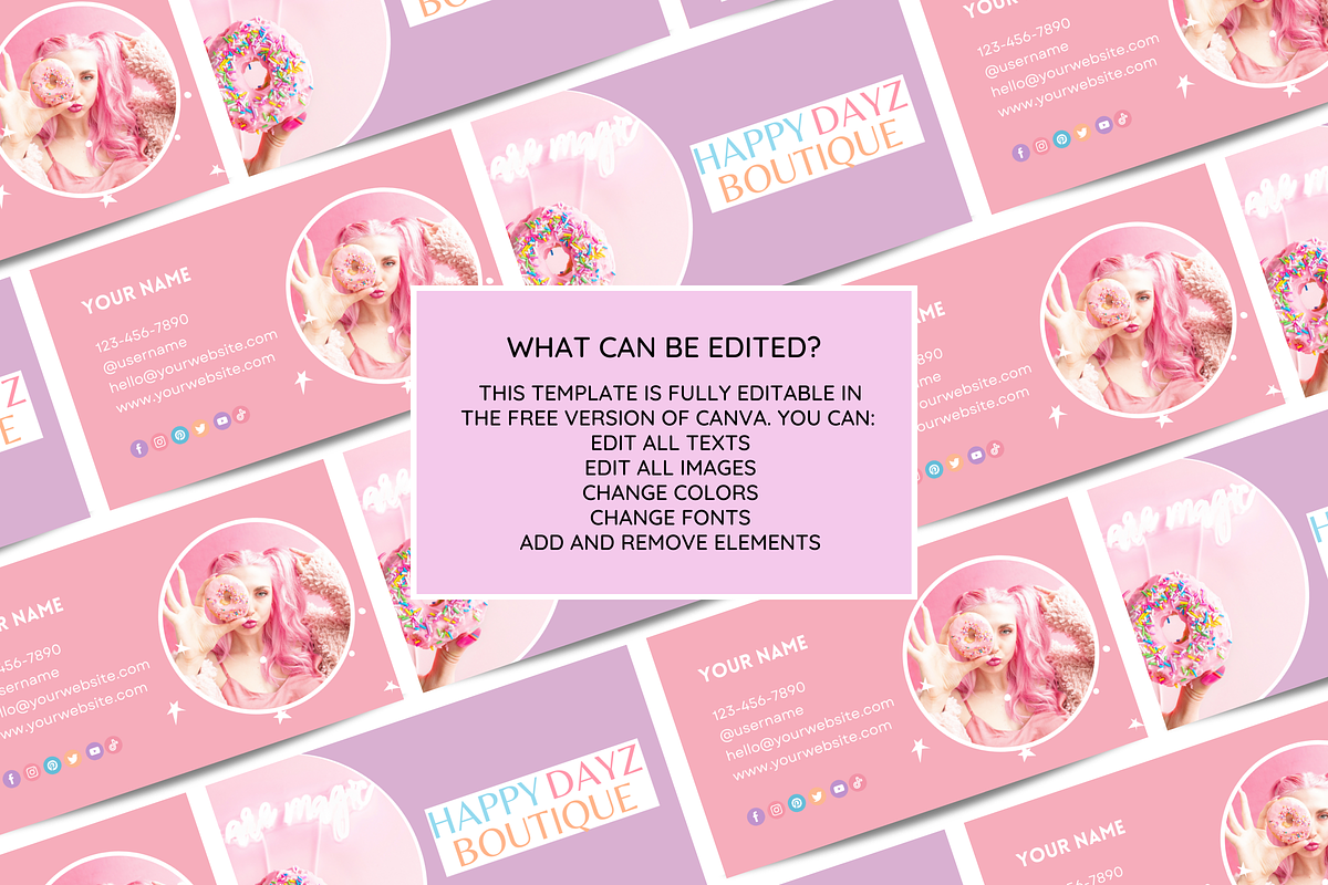 Pastel Business Card Template, a Business Card Template by SunshineStudioBoutique (Photo 3 of 10)
