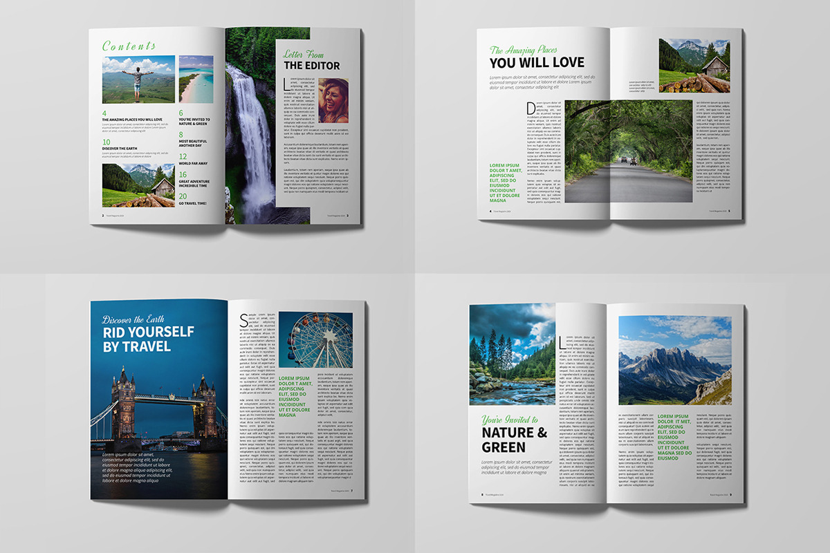Travel Magazine Template, a Magazine Template by xtratimebd (Photo 2 of 4)