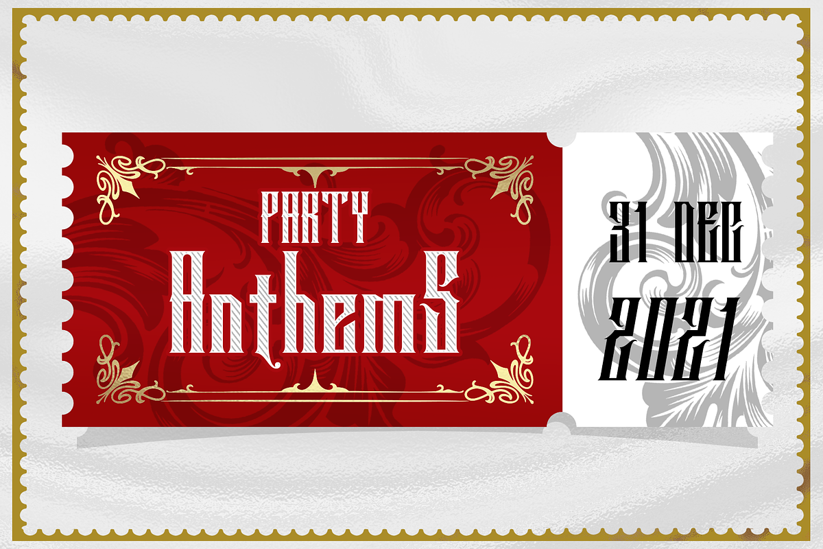 ANTHEMS MODERN BLACKLETTER, a Blackletter Font by dansdesign (Photo 8 of 9)