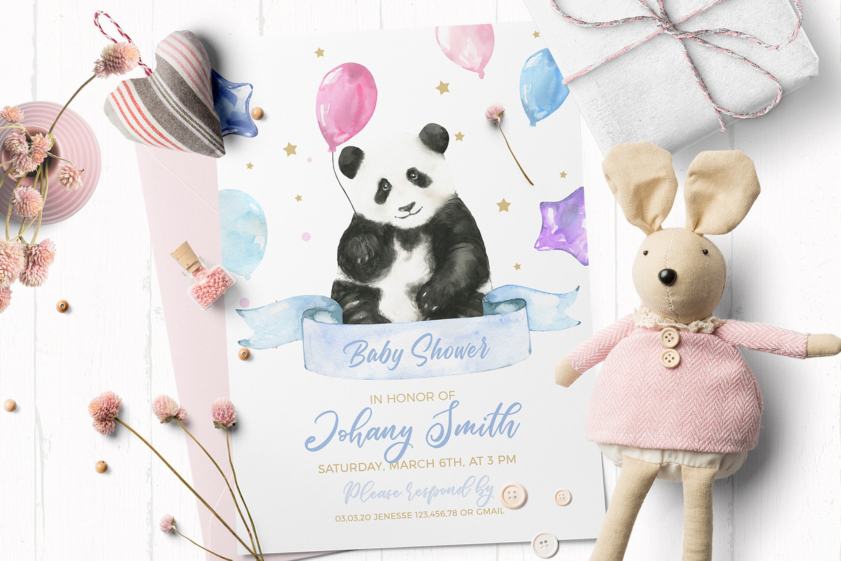 Watercolor Panda Family, an Animal Illustration by Catherine Wheel (Photo 9 of 17)