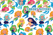 Mermaids - magic vector set, an Animal Illustration by Beauty Drops (Thumbnail 10 of 12)