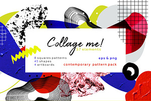 Collage me! Abstraction pattern set