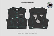 Denim vest mockup, an Apparel Mockup by Voyage Studio (Thumbnail 1 of 3)