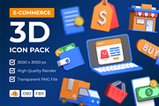 Ecommerce 3D Icon Pack, an Object 3D Model by Rishsketch (Thumbnail 1 of 9)