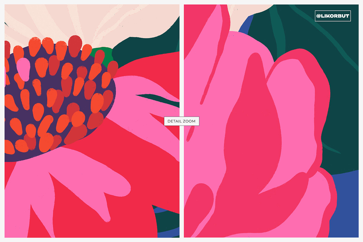 Bold Bloom Naive Floral Pattern, a Pattern Graphic by likorbut (Photo 5 of 12)