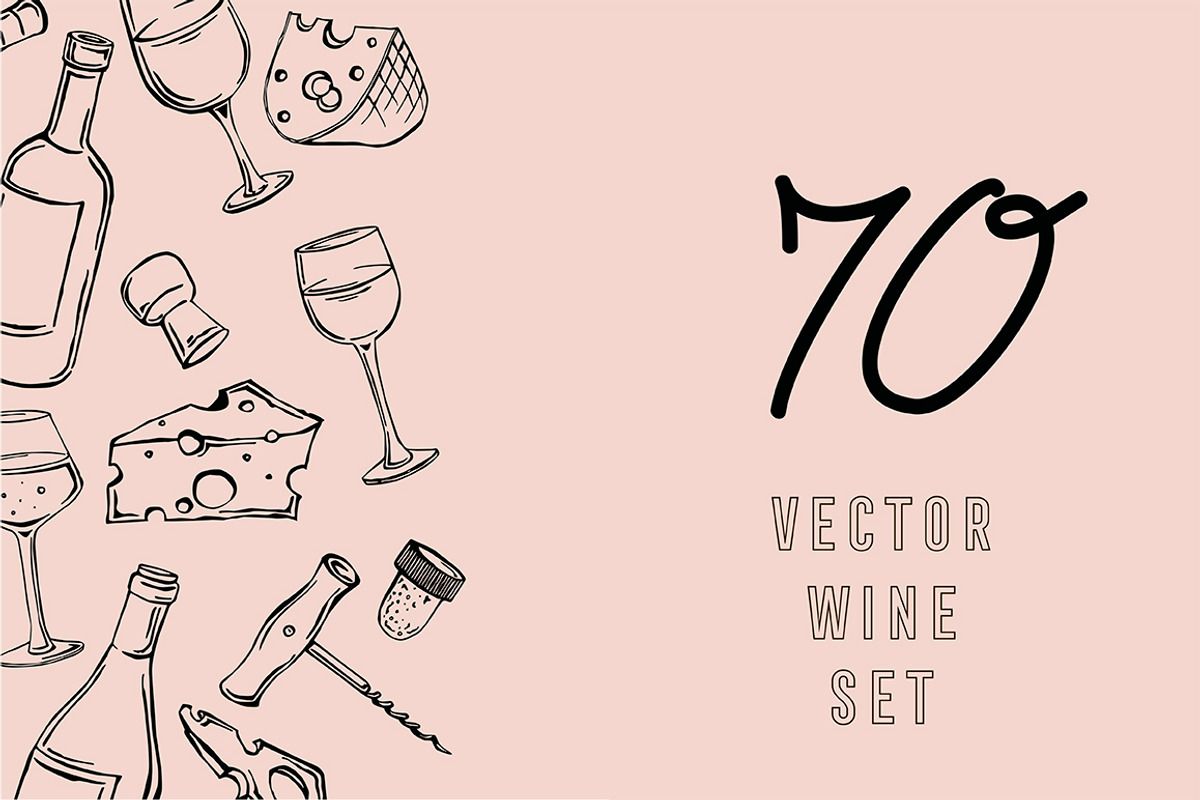 Vector wine, a Food Illustration by risovanya (Photo 1 of 5)