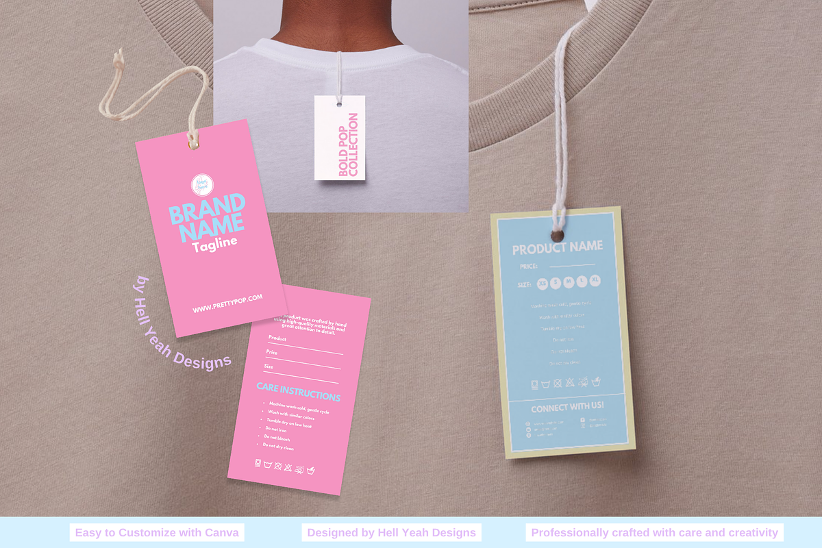 Pretty Pop Label Tag Templates Pack preview 7