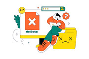 10 No Data Vector Illustration, a Technology Illustration by denayunebgt (Thumbnail 4 of 4)