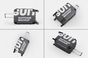 Travel Suitcase Mockup Set