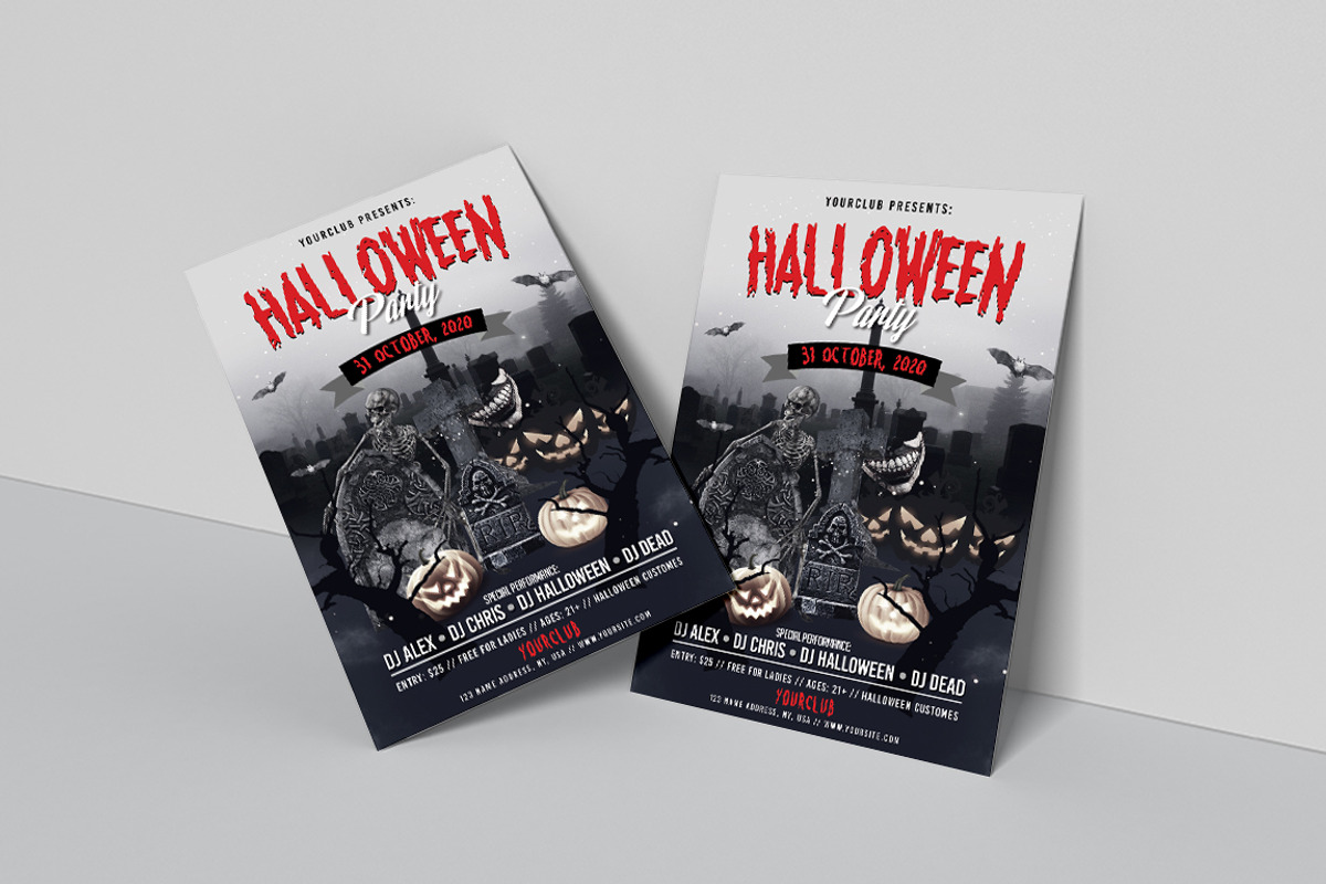 Halloween Event 3 Flyers, a Flyer Template by PixelsDesign (Photo 3 of 4)