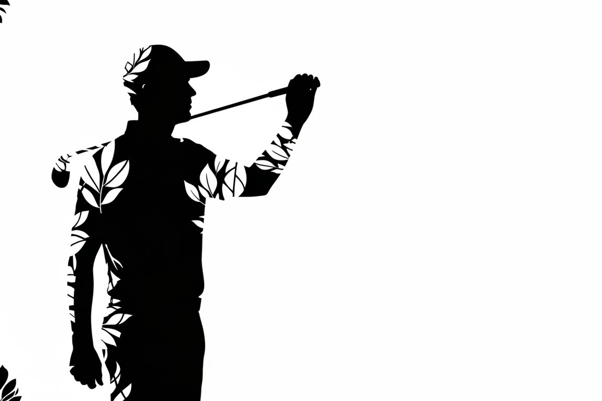 golfing swing silhouettes showcasing, an Illustration by Amazin_art (Photo 27 of 31)