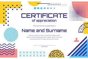 Diploma certificate template, a Decorative Illustration by Vector Tradition