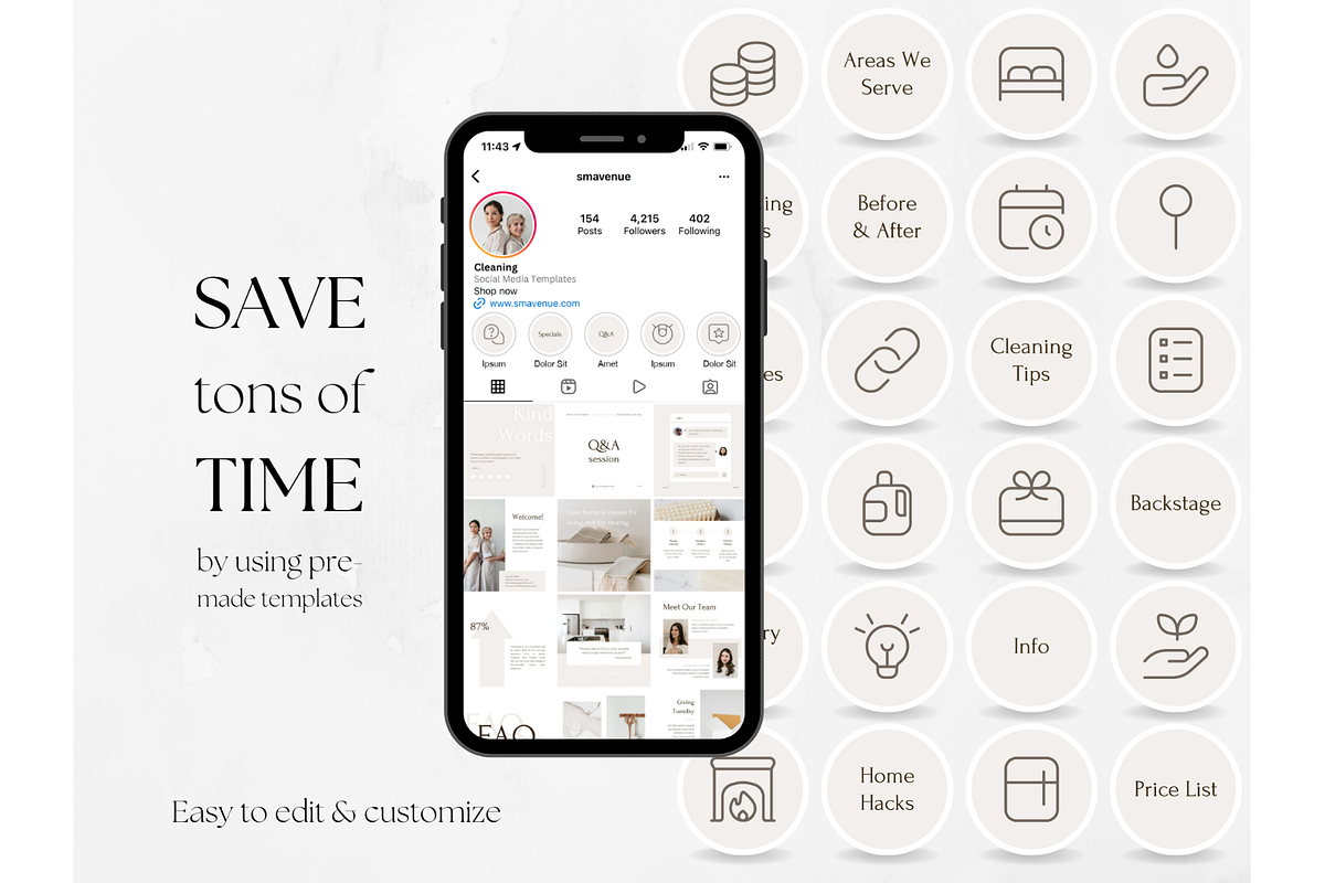 100 Cleaning Story Highlight Covers, a Social Media Template by PatternLab. (Photo 3 of 9)
