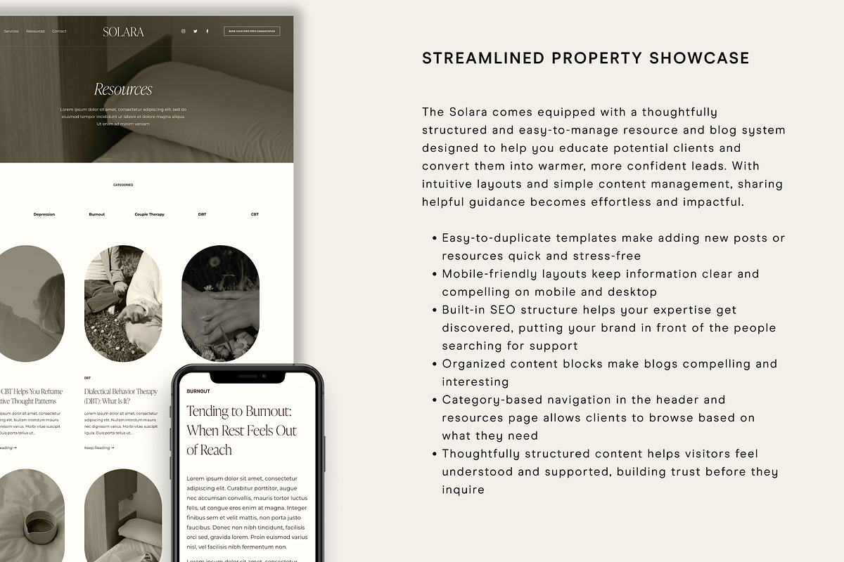 Therapist Squarespace Template, a Templates & Theme by Lexi by Design Studio (Photo 8 of 9)