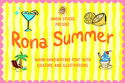 Rona Summer Warm Handwritten Font, a Handwritten Font by Angin Studio (Thumbnail 1 of 14)
