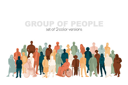 Group of people set. Diversity