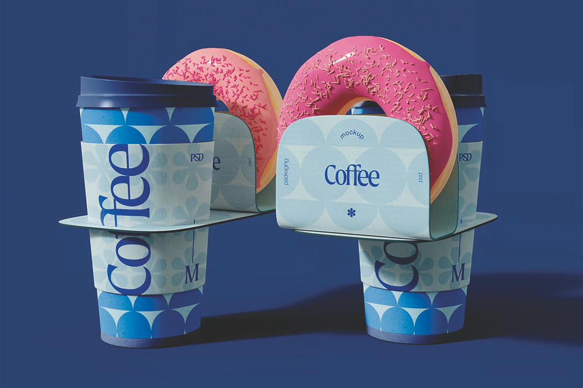 Take away Coffee Cups Mockup, a Cups & Container Mockup by skybluecreative (Photo 3 of 3)