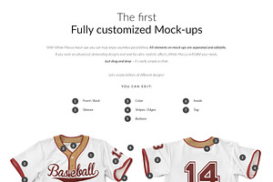 Baseball Jersey 4xMock-ups